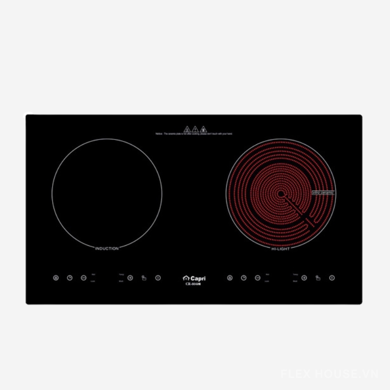 Bếp từ kết hợp hồng ngoại đôi Capri CR-804HI