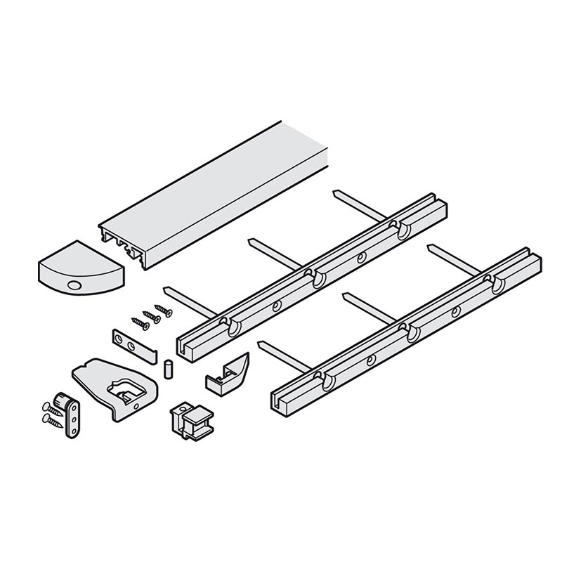 Bộ ray sàn Hawa Folding Concepta III cho hệ 2 cánh cửa Hafele 408.32.433 3