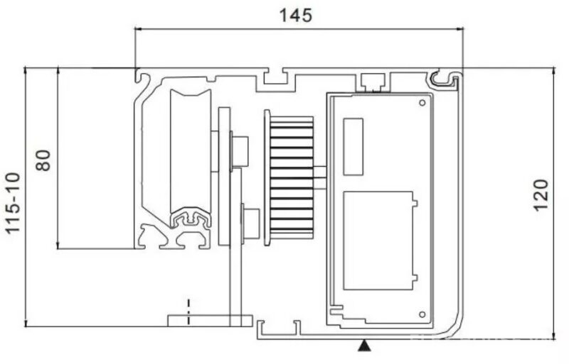 Bộ phụ kiện cửa lùa tự động tải trọng 300kg VZ-300 2