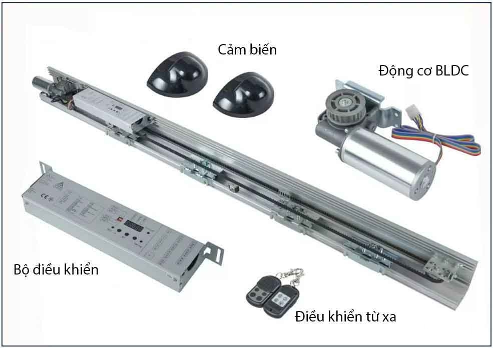 Bộ phụ kiện cửa đóng mở tự động tải nặng VZ-195 5