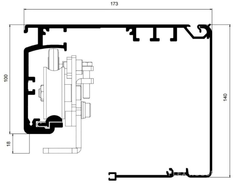 Bộ ray trượt cửa tự động tải trọng lớn VZ-200 2