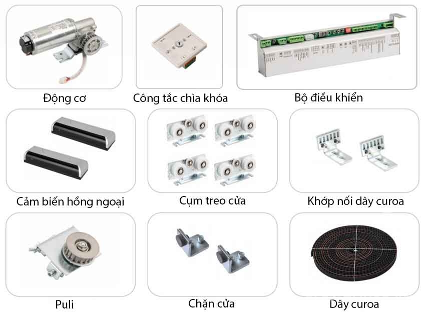 Bộ ray trượt cửa tự động tải trọng lớn VZ-200 5