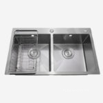 Chậu rửa bát 2 hố cân inox 304 Garis GS23.82