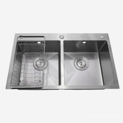 Chậu rửa bát 2 hố cân inox 304 Garis GS23.82