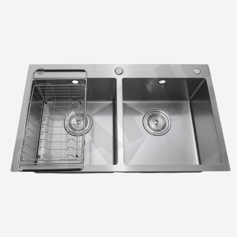 Chậu rửa bát 2 hố cân inox 304 Garis GS23.82