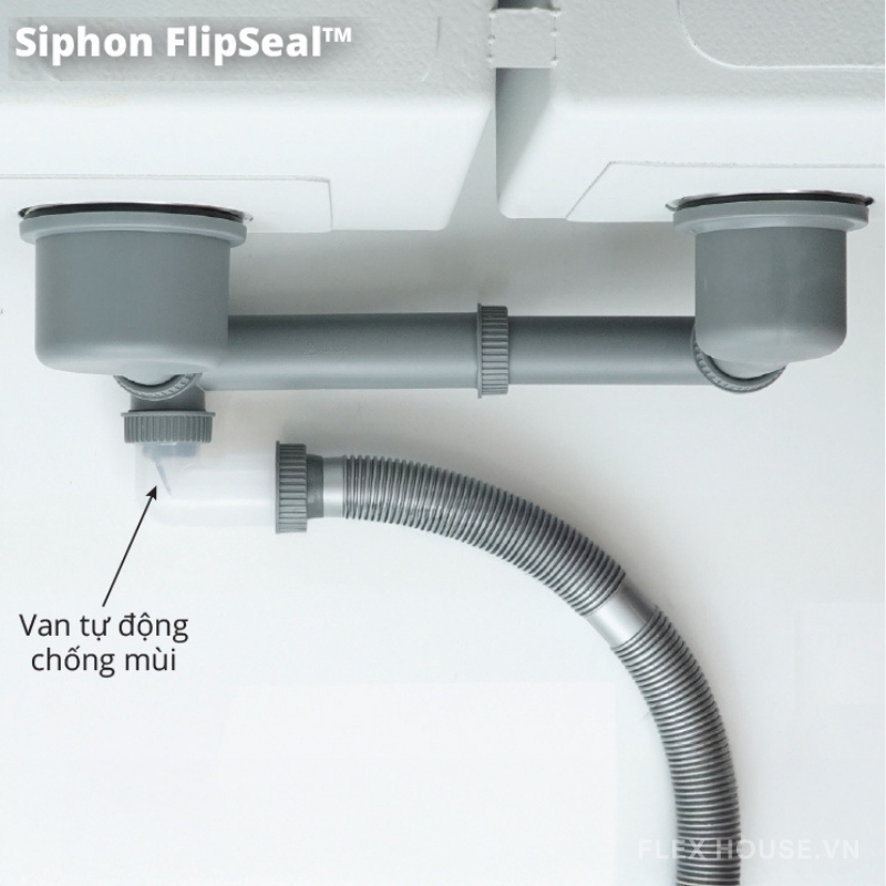 Chậu rửa bát 2 hố cân inox 304 Garis GS23.82