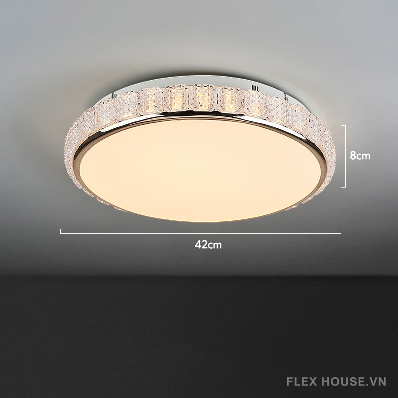 Đèn ốp trần tròn chao arylic hiện đại sang trọng SYX008 12