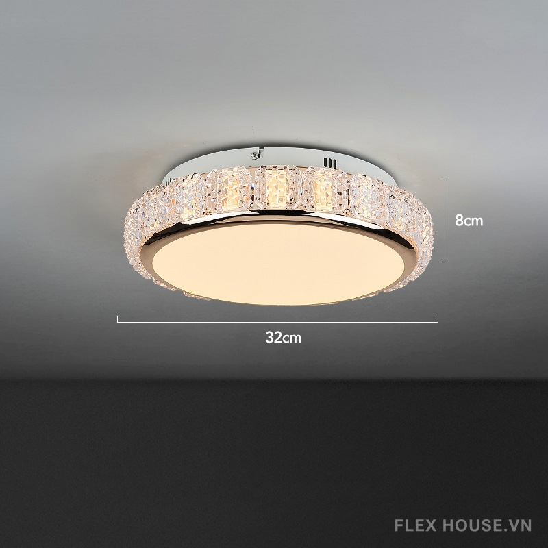 Đèn ốp trần tròn chao arylic hiện đại sang trọng SYX008 11