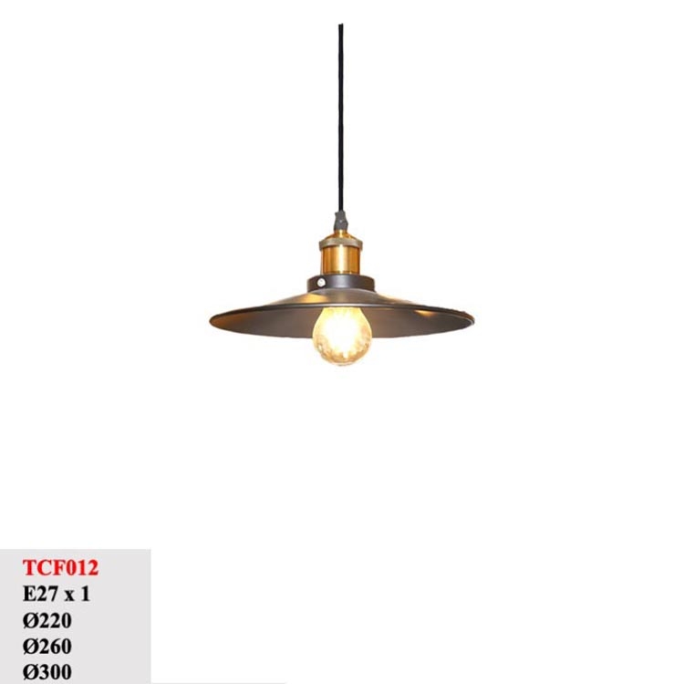 Đèn thả cafe trang trí chao kim loại Retro TCF012 14