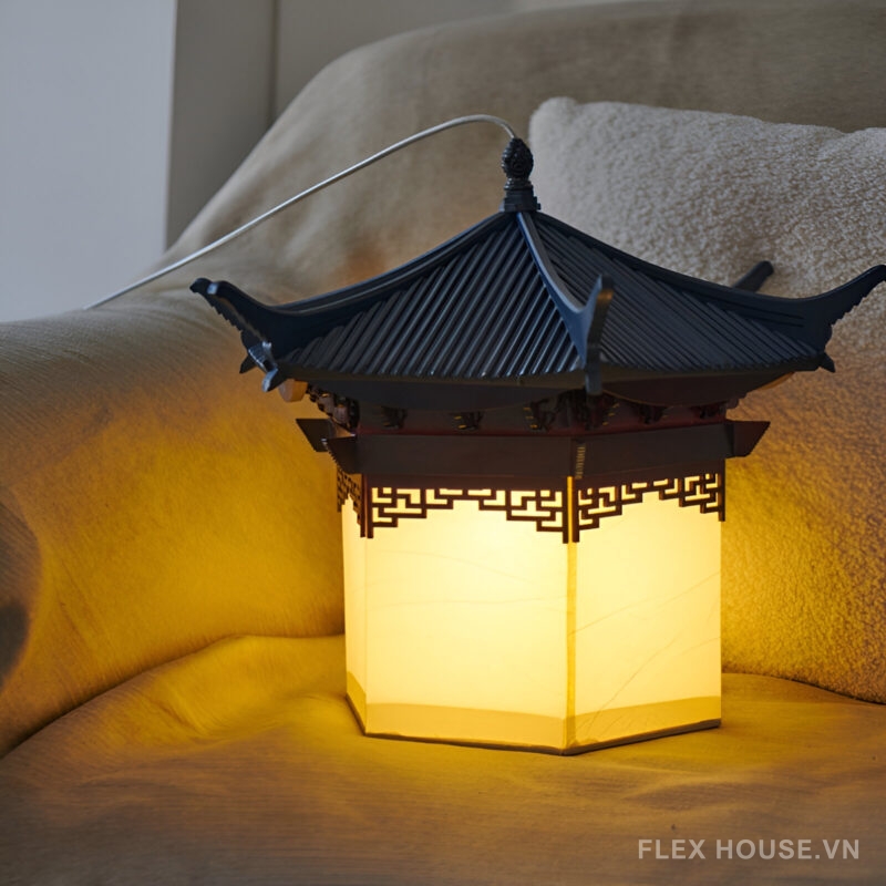 Đèn thả kiểu dáng cung đình cổ điển Á Đông D018 4