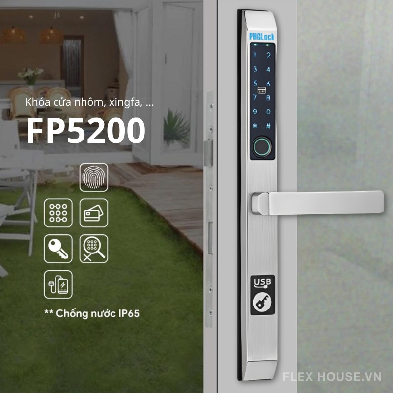 Khóa cửa nhôm PHGLock FP5200 4