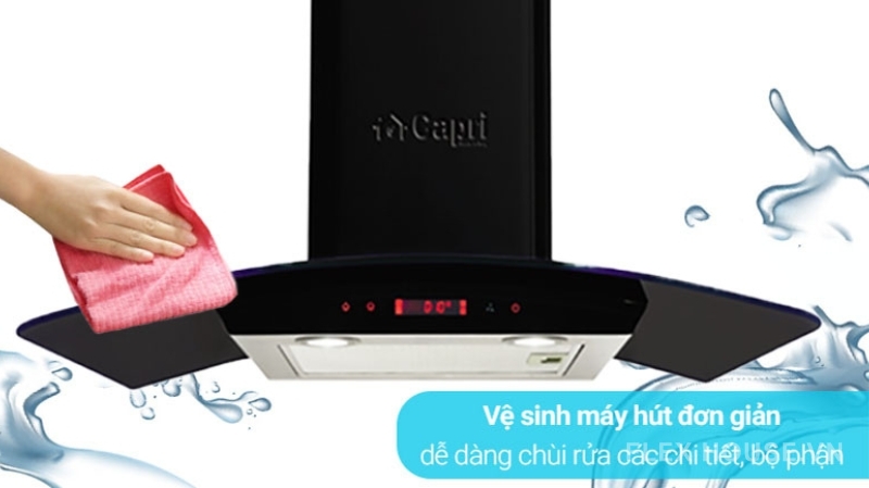 Máy hút khử mùi kính cong Capri CR-788H