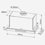 Máy hút mùi âm tủ ra vào tự động Garis G3247