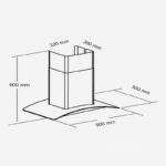 Máy hút mùi áp tường kính cong Capri CR-8930
