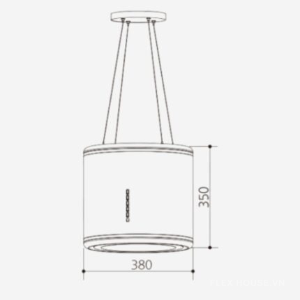 Máy hút mùi đảo hiện đại Capri Speial Island CR-TS1038