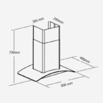 Máy hút mùi gắn tường kính cong Capri CR-888H