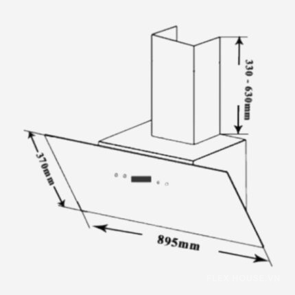 Máy hút mùi hiện đại áp tường Capri CR-7086HS