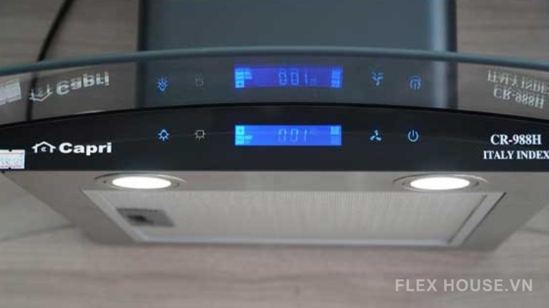 Máy hút mùi hiện đại kính cong Capri CR-988H