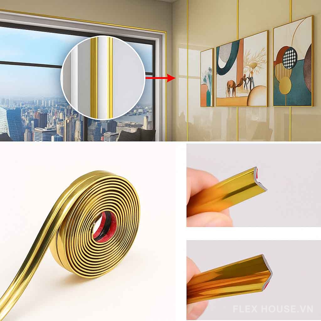 Nẹp la PVC trang trí viền gập góc XGS065 9
