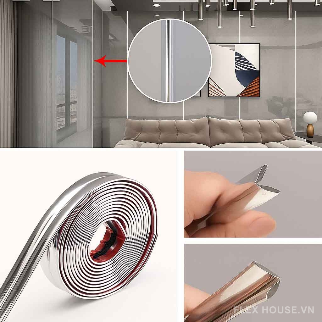 Nẹp la PVC trang trí viền gập góc XGS065 11