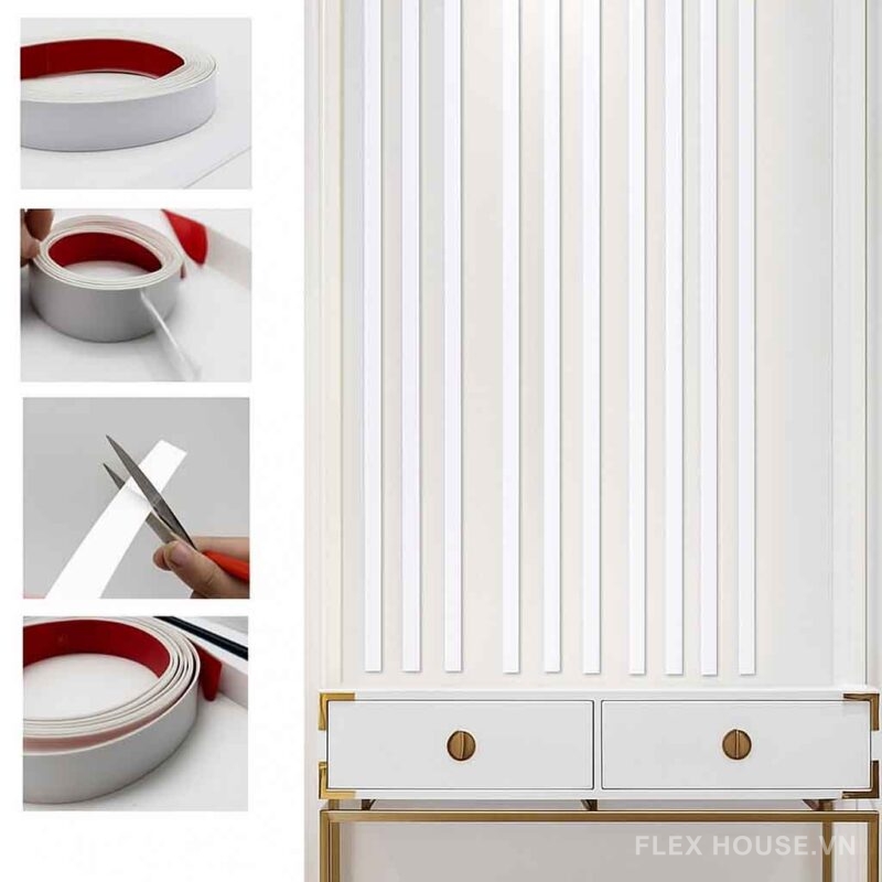 Nẹp la trang trí tường bằng nhựa PVC XGS082 3