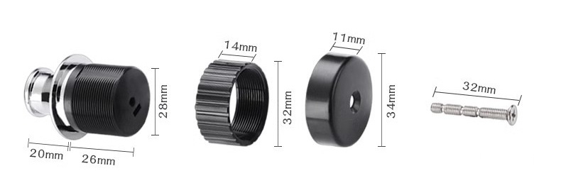 Tay nắm âm tủ nhấn mở Tatami hợp kim kẽm LET003 14