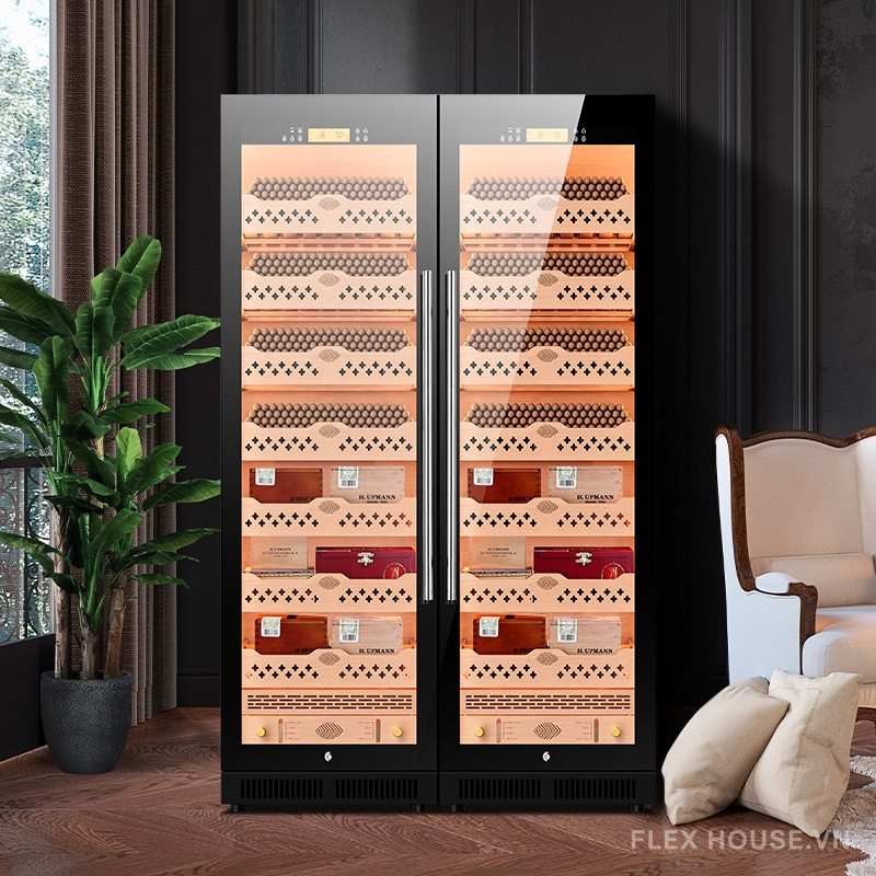 Tủ bảo quản Cigar thông minh hai cánh khử amoniac CGL188C1 18