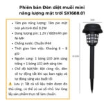 Đèn diệt muỗi năng lượng mặt trời chống nước thông minh SX1688.01