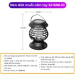 Đèn diệt muỗi năng lượng mặt trời chống nước thông minh SX1688.03
