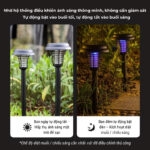Đèn diệt muỗi tròn năng lượng mặt trời cắm đất SX9068