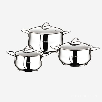 Bộ nồi Yummy inox 304 cao cấp Capri 1032