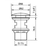 Bộ xả nhấn cho cho chậu rửa TOTO T6JV6