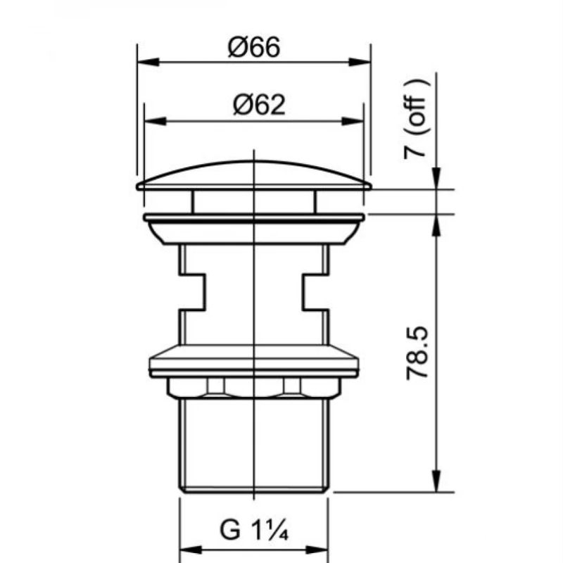 Bộ xả nhấn cho cho chậu rửa TOTO T6JV6 2 Bộ xả nhấn cho cho chậu rửa TOTO T6JV6