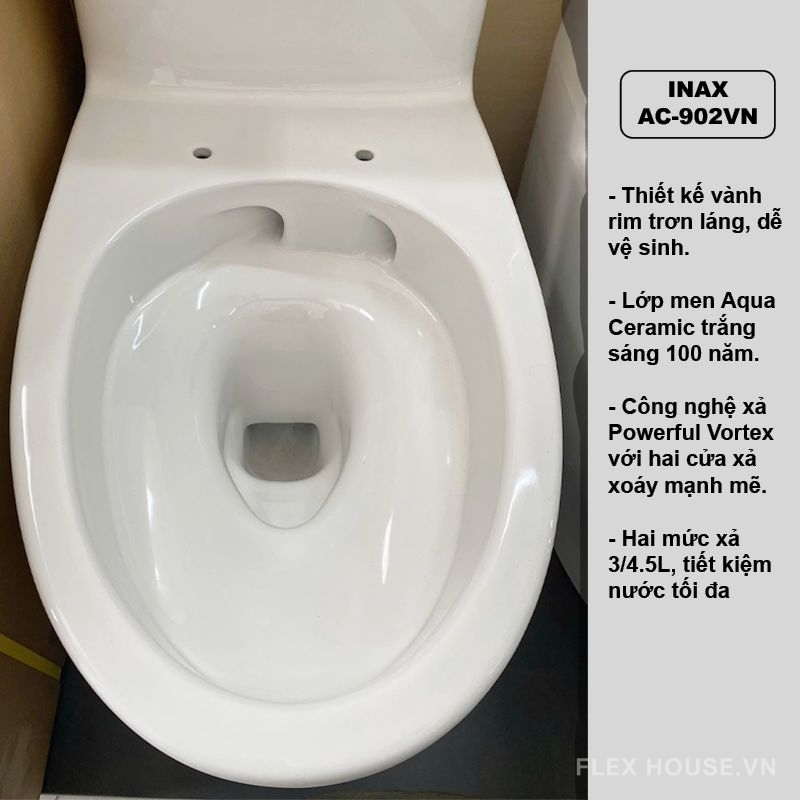 Bồn cầu 1 khối nắp đóng êm Inax AC-902VN