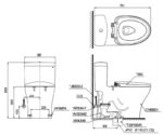 Bồn cầu 1 khối nắp rửa điện tử TOTO MS889CDRW23