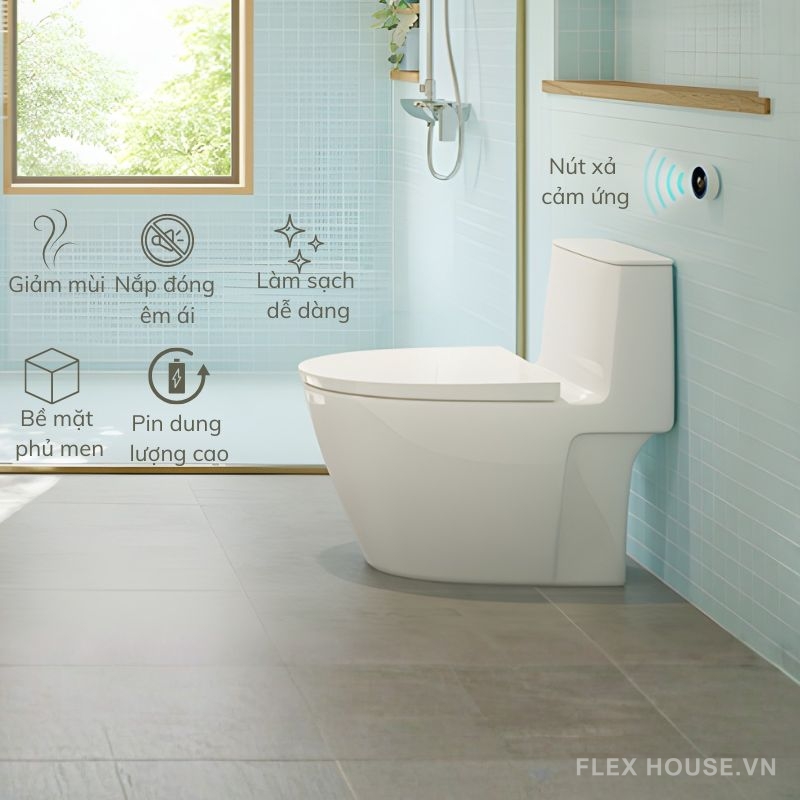 Bồn cầu 1 khối xả cảm ứng Inax ACT-902VN
