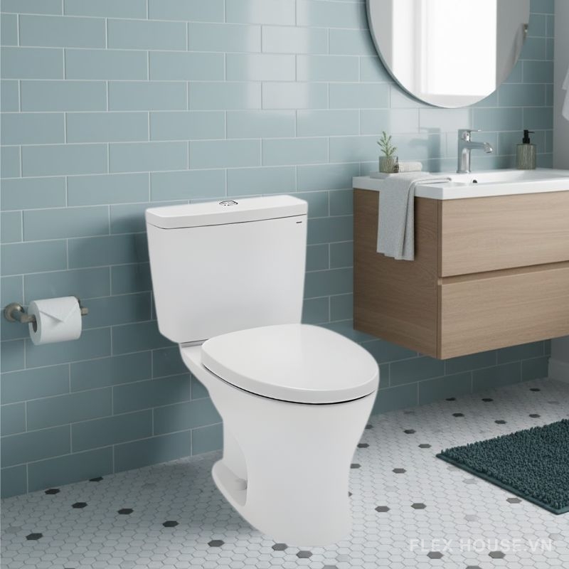Bồn cầu 2 khối nắp êm nhấn xả TOTO CS735DT3