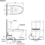 Bồn cầu 2 khối nhấn xả TOTO CS948DT10