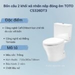 Bồn cầu 2 khối xả nhấn nắp đóng êm TOTO CS326DT3