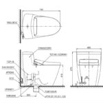 Bồn cầu liền khối nắp rửa điện tử MS636CDRW23