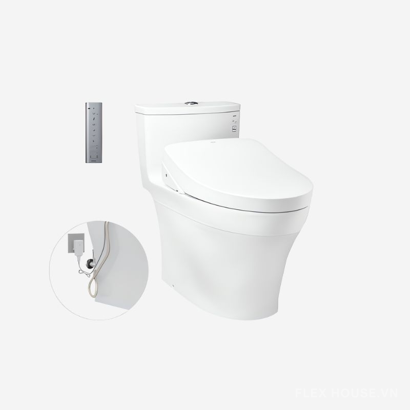 Bồn cầu nắp rửa tự động liền khối TOTO MS885DW11 1 Bồn cầu nắp rửa tự động liền khối TOTO MS885DW11