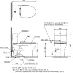 Bồn cầu nhấn xả nắp êm 2 khối TOTO CS302DT10
