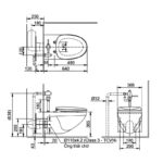 Bồn cầu treo tường hiện đại Inax AC-22PVN