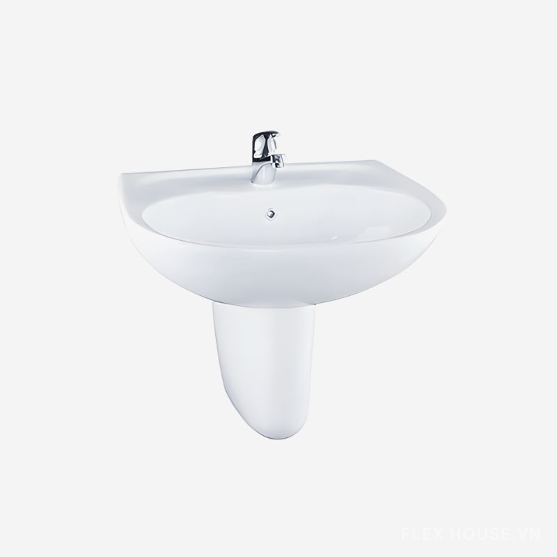 Bồn rửa mặt chân lửng treo tường TOTO LHT236CS (1) Bồn rửa mặt chân lửng treo tường TOTO LHT236CS