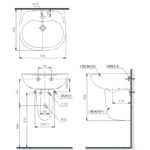 Bồn rửa mặt chân lửng treo tường TOTO LHT236CS