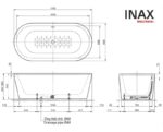Bồn tắm Acrylic đặt sàn Inax BF-1757V