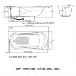 Bồn tắm đặt sàn galaxy INAX MBV-1700