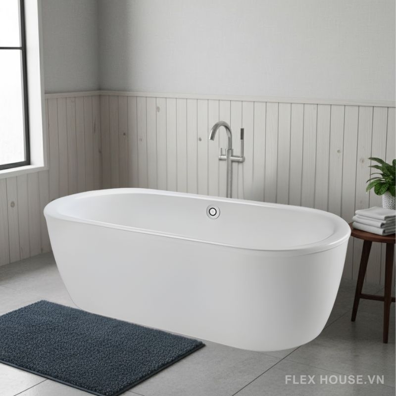 Bồn tắm đặt sàn gang tráng men TOTO FBYN1716CPTE 1 Bồn tắm đặt sàn ngang TOTO FBYN1716CPTE