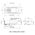 Bồn tắm đặt sàn ocean INAX FBV-1700R