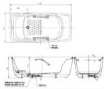 Bồn tắm đặt sàn tay vịn TOTO PJY1724WHPWEN